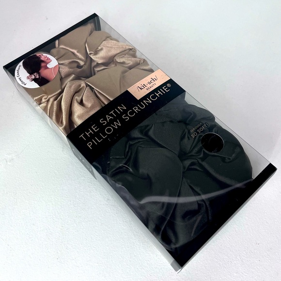 NWT Kitsch Bundle 2 Pack Satin Pillow Scrunchies and Bobby Pins - Picture 2 of 5